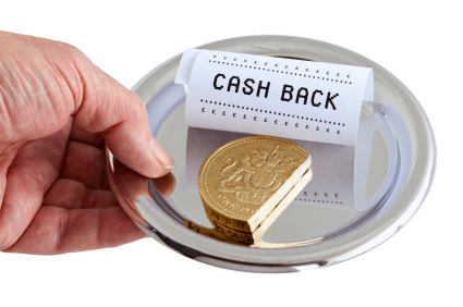 Cashback on purchases made. A common form of trading is rebating cash via the purchase of bought products or services on the internet.