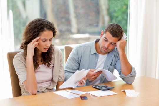 couple struggle with debt